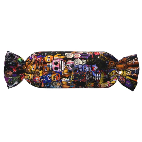 Saiise Five Nights At Freddy'S Print Candy Pillows Cylindrical Pillows Plush Waist Bolster Sofa Cushions Washable Home Decor Gift