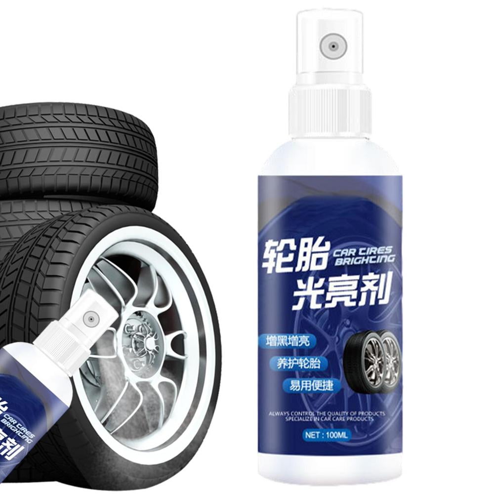 Tohuu Wheel Brightener Car Tire Shine Spray 100ml Long Lasting Tyre