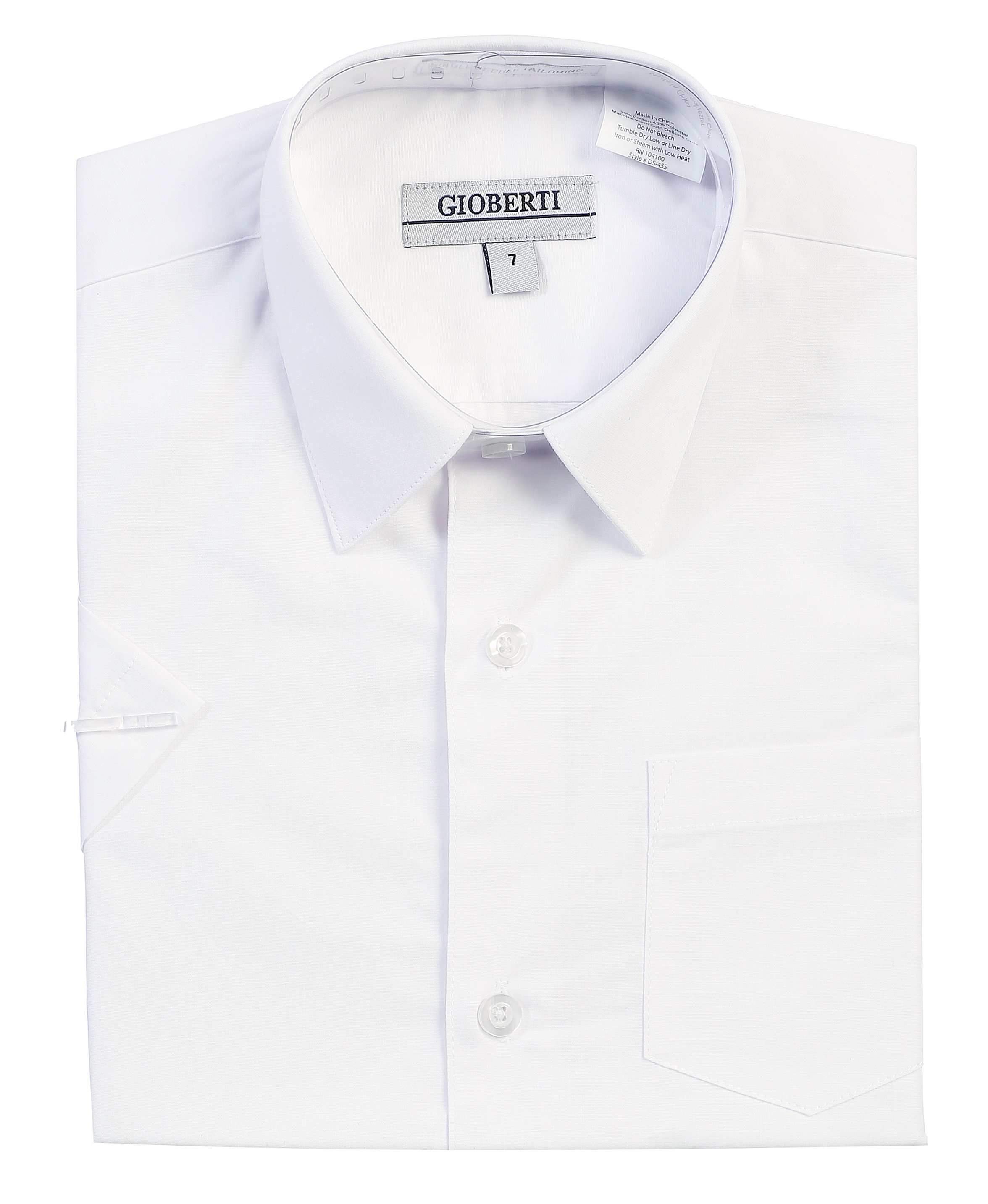 Gioberti Boy's Short Sleeve Solid Dress Shirt - Walmart.com