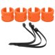 thumbnail image 1 of unids/set bicicleta delantera trasera horquilla anticolisión anillo de protección de goma pegatina de cadena naranja YUNYI BRAND Deportes, 1 of 8