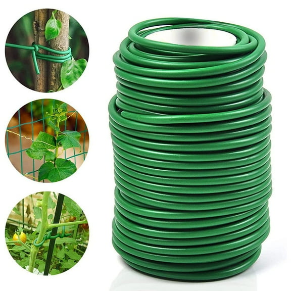 8M/10M Plant twine green soft flexible bendy garden support wire cable tie 2.5Mmx10M Smile Home