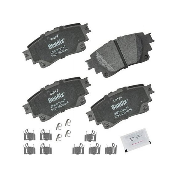 Rear Brake Pad Set - Compatible with 2020 - 2022 Toyota Highlander 2021