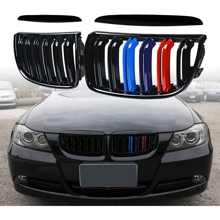 Car Glossy Black M-Color Front Hood Kidney Grille Grill for BMW E90 325i  328i 328xi 335i 335xi 330i 330xi