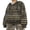 Brown, variant on LMLYSoH Women Zip Up Drawstring Hoodie Casual Striped Long Sleeve Sweatshirt Jacket Autumn Streetwear