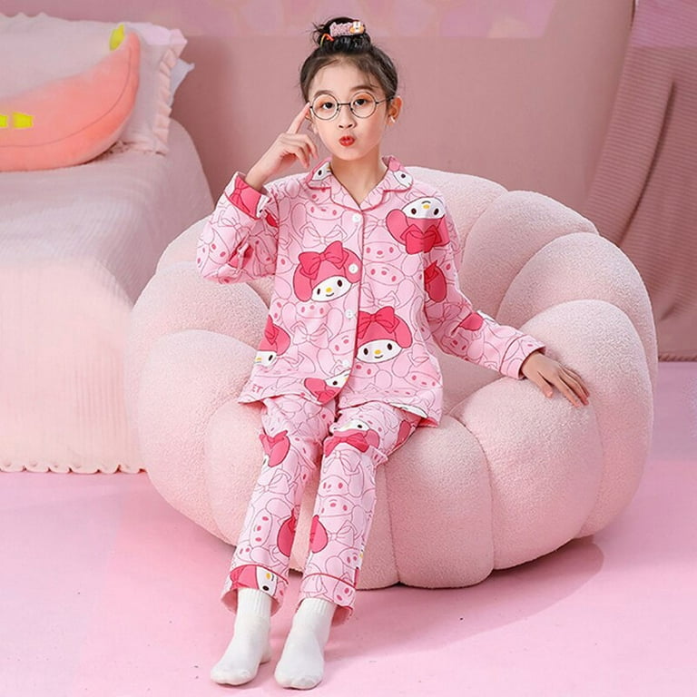 Sanrios Kawaii Cute Cinnamoroll Cartoon Anime Pajamas Cotton Short-sleeved  Shorts Can Be Worn Outside Summer Home Clothes Set