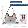 thumbnail image 4 of Bolsos Hobo Realer Classic de piel sintética para mujer con borlas, 4 of 6
