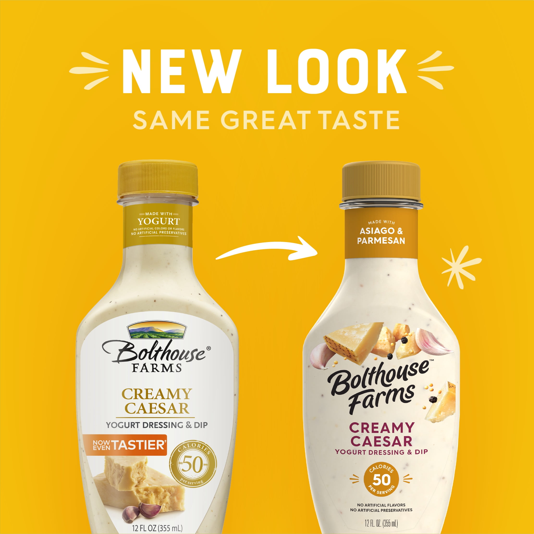 Bolthouse Farms Gluten-Free Creamy Caesar Yogurt Dressing, 12 fl oz Bottle