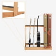 thumbnail image 6 of PERUYQ Folding Guitar Cases Stand, Wooded Multiple Guitar Case Floor Rack for Electric Guitar, Bass, and Acoustic Guitars for Home, Studio, Stage (Borwn), 6 of 8