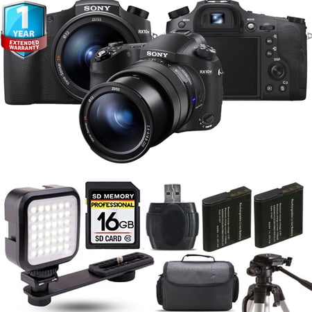 Sony Cyber-shot DSC-RX10 IV Digital Camera + Extra Battery + 1 Yr Warranty - 16GB Kit