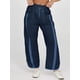 thumbnail image 5 of Pantalones Deportivos Holgados de Pierna para Mujer, Informales, con Cordón Ajustable y Cintura Elástica, en Colores Contrastantes, Estilo Y2K. Azul Oscuro S, 5 of 8