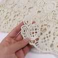thumbnail image 4 of Women Summer Short Sleeve Crochet Shrugs Hollow Out Flower Lace Open Front Cropped Cardigan Sunscreen Scalloped Trim Bolero for Jacket, 4 of 14