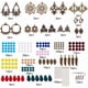 thumbnail image 2 of Pendientes de perlas con borlas y lentejuelas circulares de araña, 2 of 9