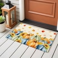 thumbnail image 4 of Fall Pumpkins Entryway Rug 2'x3'&nbsp; Non Slip Front Door Mats, Thanksgiving Autumn Maple Leaves Orange Entrance Rugs Indoor Outdoor Carpet, Washable Floor Mats Small Area Rug for Bedroom Kitchen, 4 of 8