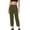 Army Green, variant on Pull On Dress Pants Women Petite,High Waisted Straight Leg Work Pants Business Office Trousers with Pockets Slacks