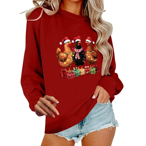 Fall Saving Talove Long Sleeve Shirts for Women Graphic Printed Sweatshirt Fall Fashion Must Haves 2025 Tunic Tops Lightweight Womens Tops Plus Size Dressy Casual Christmas Shirts