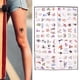 thumbnail image 5 of Libro de Plantillas de Tatuajes, Plantillas de Tatuajes temporales Profesionales 100 piezas plantillas de tatuajes con brillo reutilizables conjunto de artistas de tatuajes libro, 5 of 7