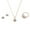 Rose Gold, variant on CILENON Jewelry Necklace Earrings Ring Diamond Three Piece Set Love Friendship Promise Eternal Ring Exquisite Rings Necklace Earrings Jewelry Set Diamond Zircon Chain Pendant (Silver,One Size)