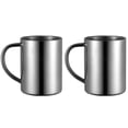 thumbnail image 1 of Camping Coffee Mugs Unbreakable Double Walled Stainless Steel Mug with Handle, Set of 2, 1 of 7