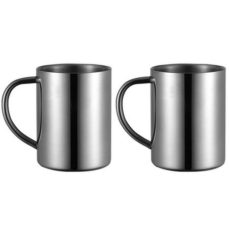 

Set of 2 mugs for camping Stainless steel Silver