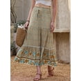 thumbnail image 4 of DARING DIVA Women's Fashion Summer Boho Long Skirt Small Beige, 4 of 6