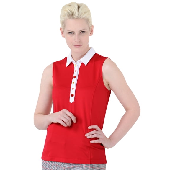 Monterey Club Women's Andie Sleeveless Golf Polo Shirt #2195