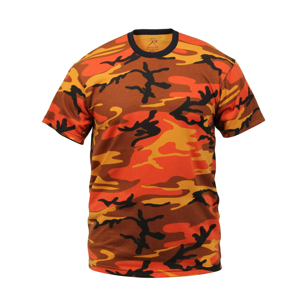Rothco - Rothco Men's Short Sleeve Colored Camo T-Shirt - Savage Orange ...