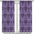 thumbnail image 4 of Skull Curtains，Gothic Skeleton Black Halloween Pattern Drapes Window 2 Panel Rod Pocket Curtain for Bedroom Living Room Decor 28" W X 40" L, 4 of 6