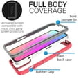 thumbnail image 3 of CoverON For Apple iPhone 13 Mini Case, Military Grade Full Body Rugged Slim Fit Clear Phone Cover, Pink (White Splash), 3 of 9