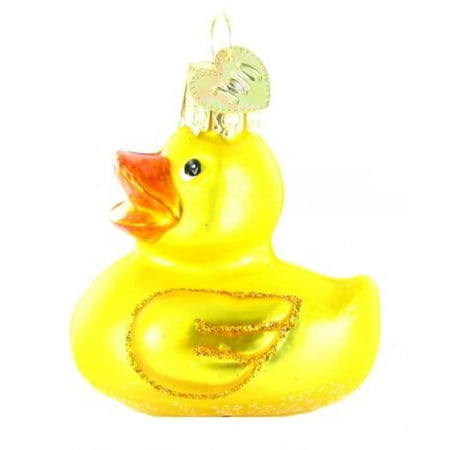 Rubber Ducky Glass Duck Old World Christmas Ornament Decoration 44028