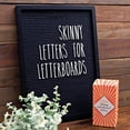 thumbnail image 1 of Skinny Letterboard Letters Only Set NO BOARD INCLUDED, Rae Dunn Inspired Font Farmhouse Decor Accessory, 2 Inch White Plastic Letters Numbers Symbols For Changeable Felt Letter Board Message Bulletin, 1 of 4