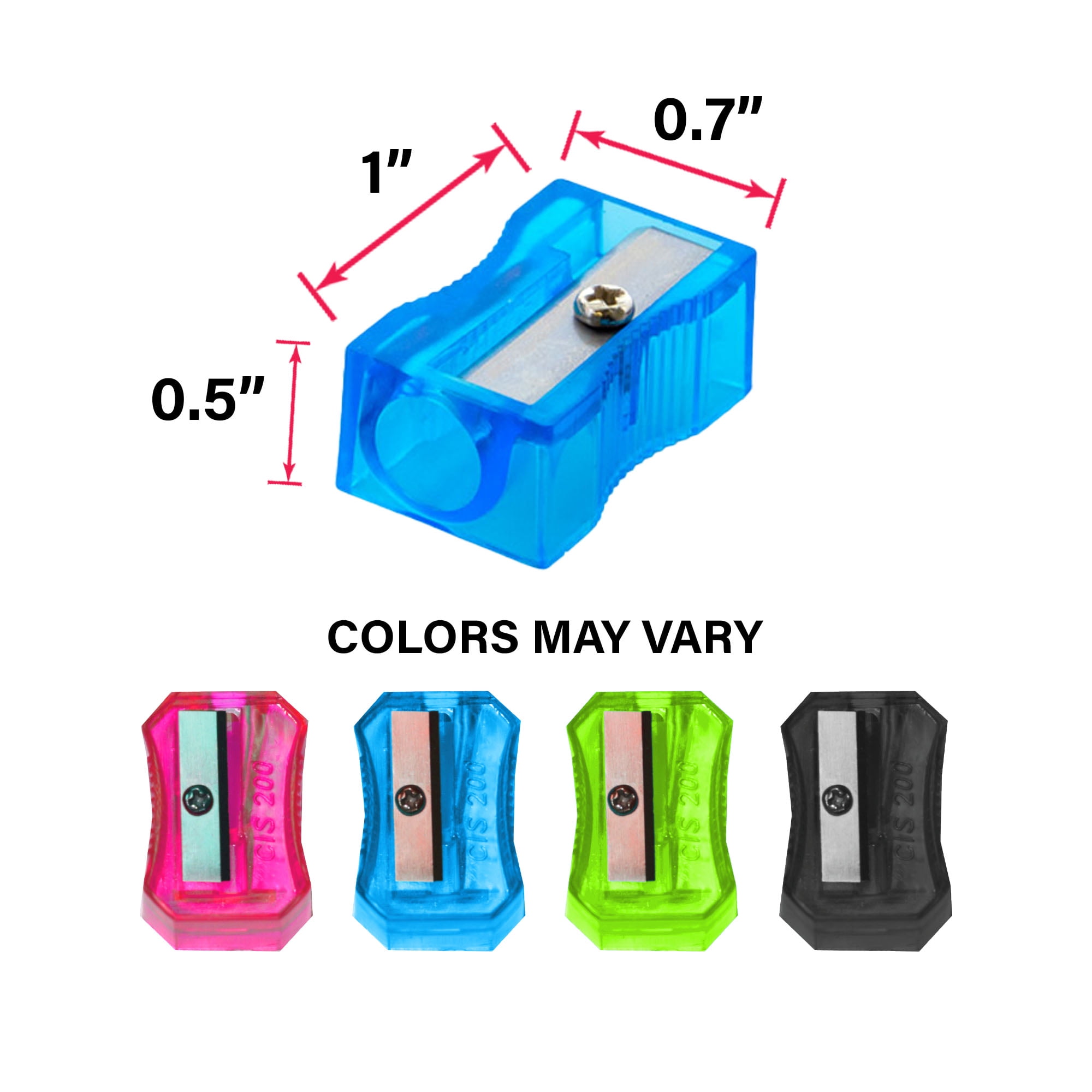 BAZIC Pencil Sharpener Square Single Hole Blade, Total 576 Count