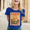 thumbnail image 2 of Womens Anime Cat Ramen Graphic T-Shirts Japanese Funny Graphic Short Sleeve Tees Kawaii Cat Anime Gifts Tops, 2 of 5