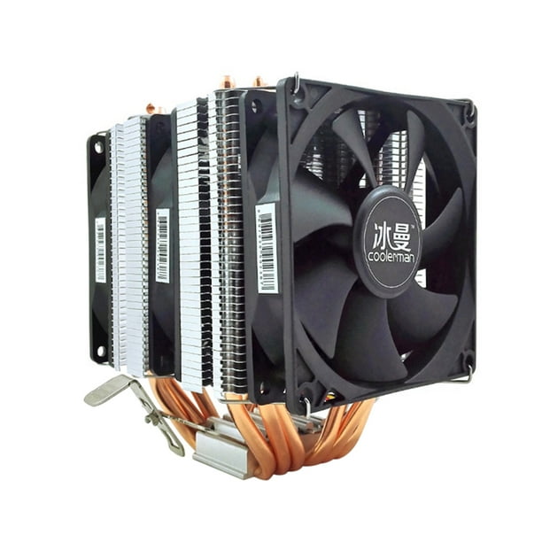Ventilador Con Cubierta Computadora SNOWMAN PWM 4 Pines CPU Silenciosa Refrigeración Enfriador para PC
