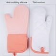 thumbnail image 4 of Nvzi Oven Mitts with Extra Long Cuff and Comfort Lining，Oven Mitts with Quilted Liner， Heat Resistant Flexible Oven Mitt for Kitchen Baking Cooking，Machine Washable，1 Pair，13.5 Inch,Orange, 4 of 5