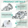 thumbnail image 3 of Uxcell Glass Shower Door Handle, Aluminum Alloy Back-to-Back Shower Door Knob for Bathroom Silver, 3 of 7