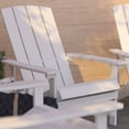 thumbnail image 4 of Merrick Lane Set of 4 All-Weather Poly Resin Wood Adirondack Chairs in White, 4 of 16