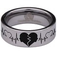 thumbnail image 2 of Broken Heart Tungsten Carbide Ring, 2 of 9