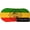 Rasta, variant on Chakra Skateboard Balance Deck and Roller Kit Neon Orange - (Set)