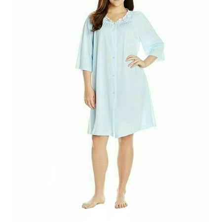 

Shadowline Short 3/4 Sleeve Button Down Robe - 77280