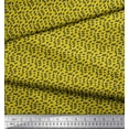 thumbnail image 3 of Soimoi Yellow Cotton Voile Fabric Brush Stroke Abstract Print Fabric by the Yard 42 Inch Wide, 3 of 3