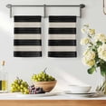 thumbnail image 3 of Black White Striped Kitchen Towels Set of 1, Farmhouse Vintage Shabby Chic Wood Grain Absorbent Dish Towels for Kitchen, Microfiber Hand Towel, Quick Drying Tea Towel for Cleaning Dishcloths, 3 of 7