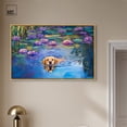 thumbnail image 2 of Watery Wag I Canvas Van Gogh Pets by Art Remedy, Gold Frame, 45 x 30, 2 of 7