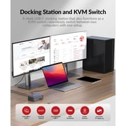 v AV Access Docking Station KVM Switch Dual Monitor for Laptop & Desktop - USB C Charge, Full Aluminum, KVM Switcher for 2 PCs with Ethernet, EDID, 4K@60Hz/2K@144Hz/1080P@240Hz, 3xUSB 3.0(iDock-C10)