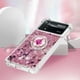 thumbnail image 5 of Funda para Xiaomi Poco X4 Pro 5G con Brillo Líquido Flotante, Purpurina, Parachoques y Anillo Giratorio Soporte, 5 of 5