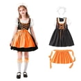 thumbnail image 2 of FUZHIQ Girls Halloween Party Fancy Outfit Bavarian Oktoberfest Traditional Dress Kids German Dirndl Dress Festival Fashion Casual Dresses, 2 of 4