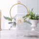 thumbnail image 3 of Corona de flores de metal con forma de aro, rosas artificiales, marco redondo de hierro, ideal para damas de honor, bodas y decoración de pared., 3 of 7