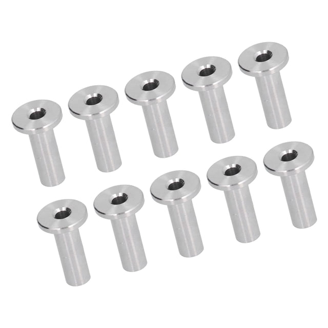 Loewten Straight Post Protectors, Stainless Steel Protector Sleeves DIY Cable Railing For Indoor Outdoor Applications. For DIY