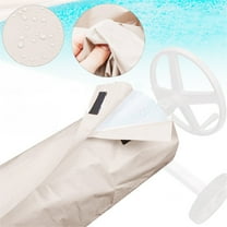 Comefolife Swimming Pool Solar Reel Protective Cover, Waterproof Pool Reel Cover Solar Blanket Cover,Beige (18x3.1ft)