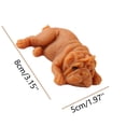 thumbnail image 3 of Silicone Sensory Squeeze, Sensory Squeeze Toys, 3X1.5 In, Brown Laying Bulldog, Relaxation Toys, French Bulldog Decor, Office Desk Decor, Favors for Student, 1 Pc, 3 of 7