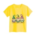 thumbnail image 4 of Hessimy Girls Short Sleeve Tops Casual Crewneck T Shirts Kids Babydoll Tunic Tees Blouses(Yellow,9-10 Years), 4 of 4